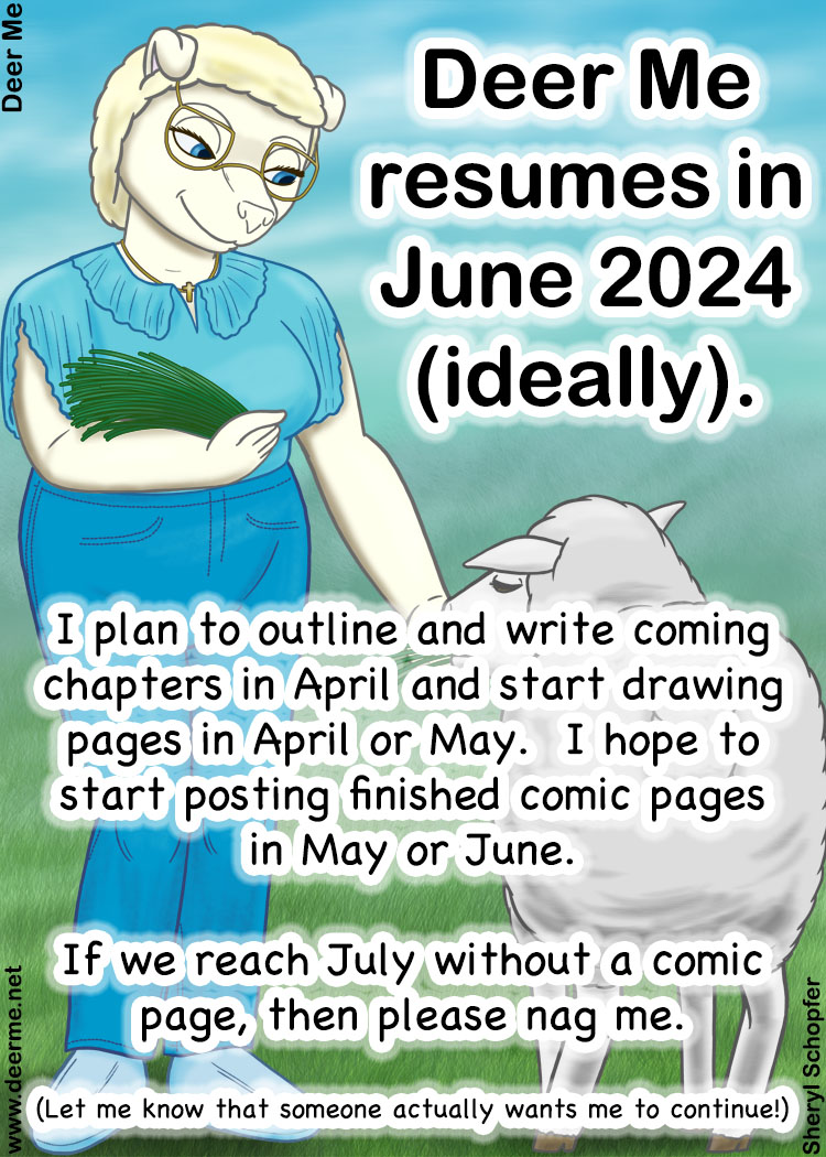 Deer Me Resumes in June 2024 (Ideally)